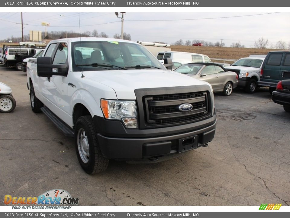 2013 Ford F150 XL SuperCrew 4x4 Oxford White / Steel Gray Photo #9