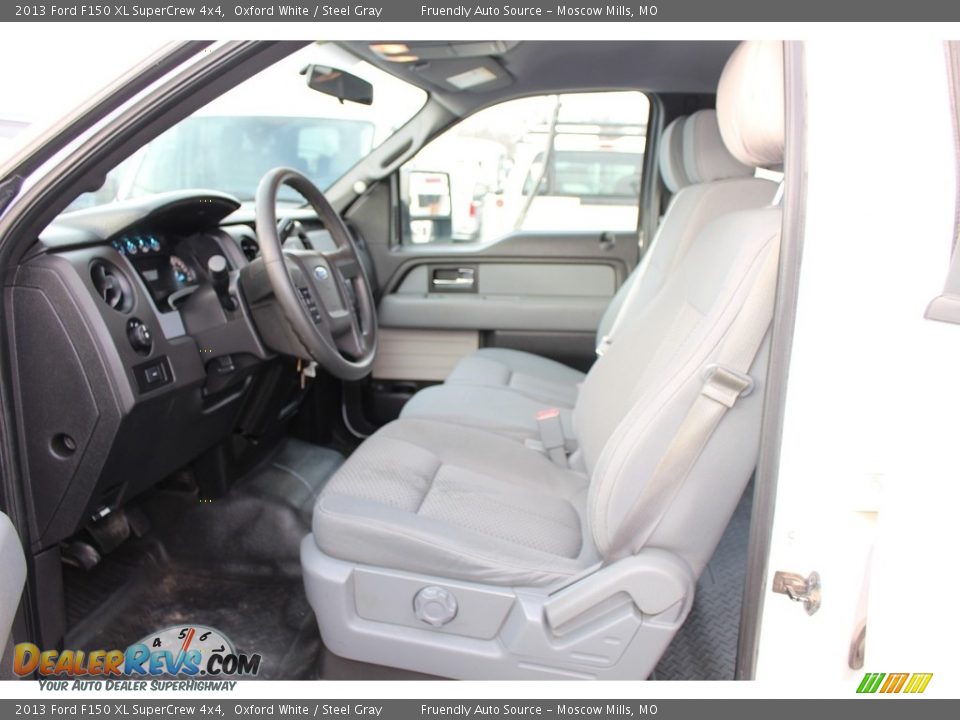 2013 Ford F150 XL SuperCrew 4x4 Oxford White / Steel Gray Photo #12