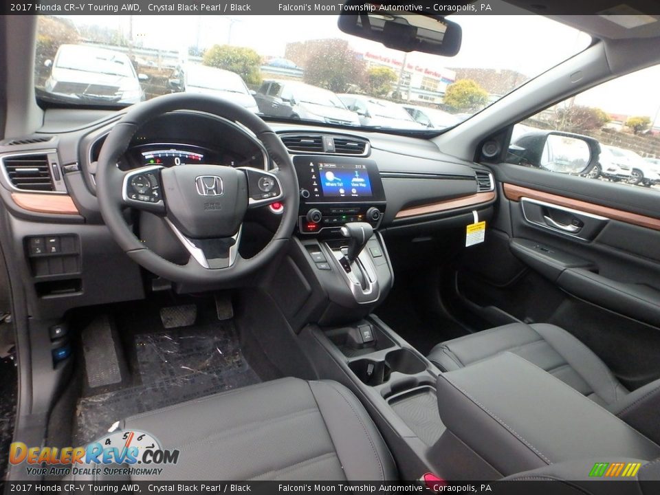 Black Interior - 2017 Honda CR-V Touring AWD Photo #7