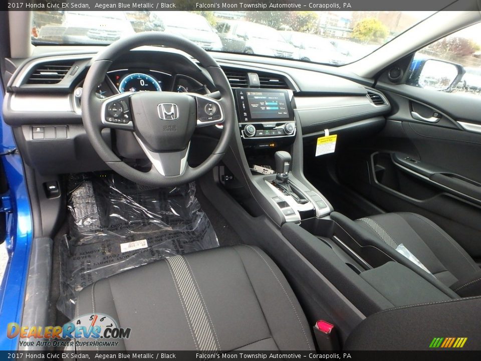 Black Interior - 2017 Honda Civic EX Sedan Photo #7
