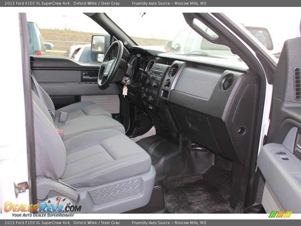 2013 Ford F150 XL SuperCrew 4x4 Oxford White / Steel Gray Photo #28