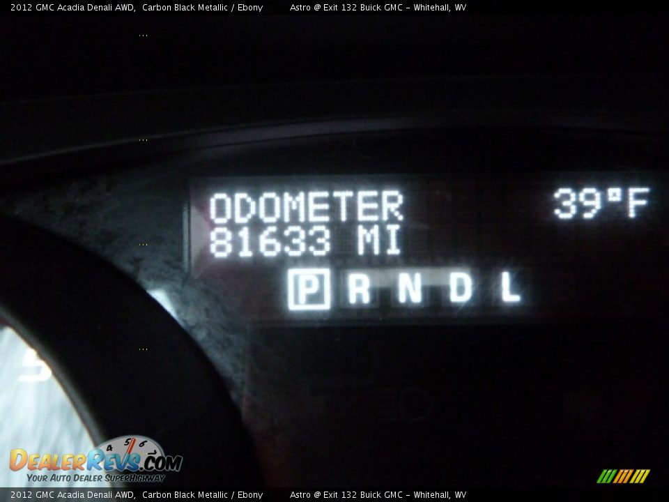 2012 GMC Acadia Denali AWD Carbon Black Metallic / Ebony Photo #15