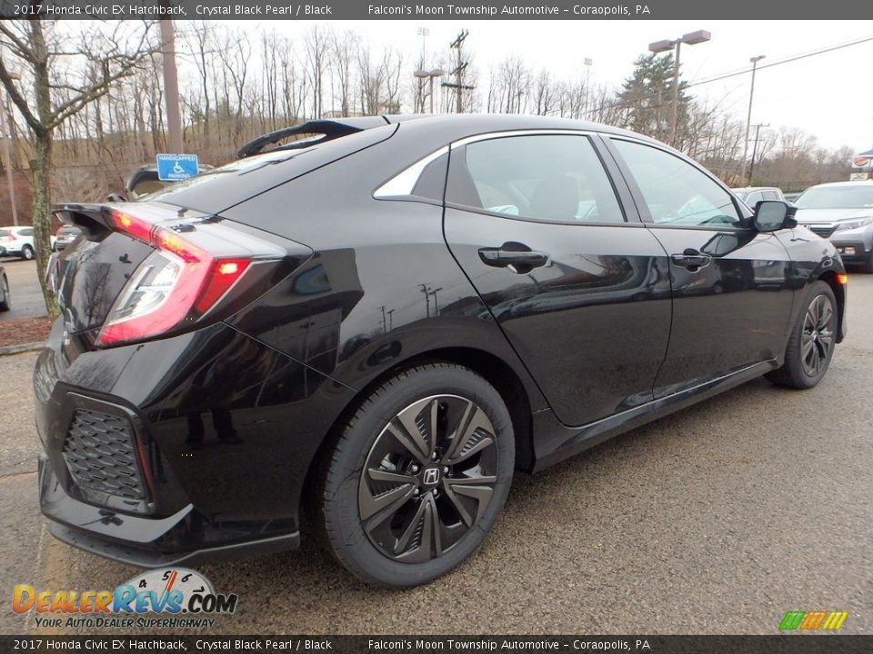 2017 Honda Civic EX Hatchback Crystal Black Pearl / Black Photo #3