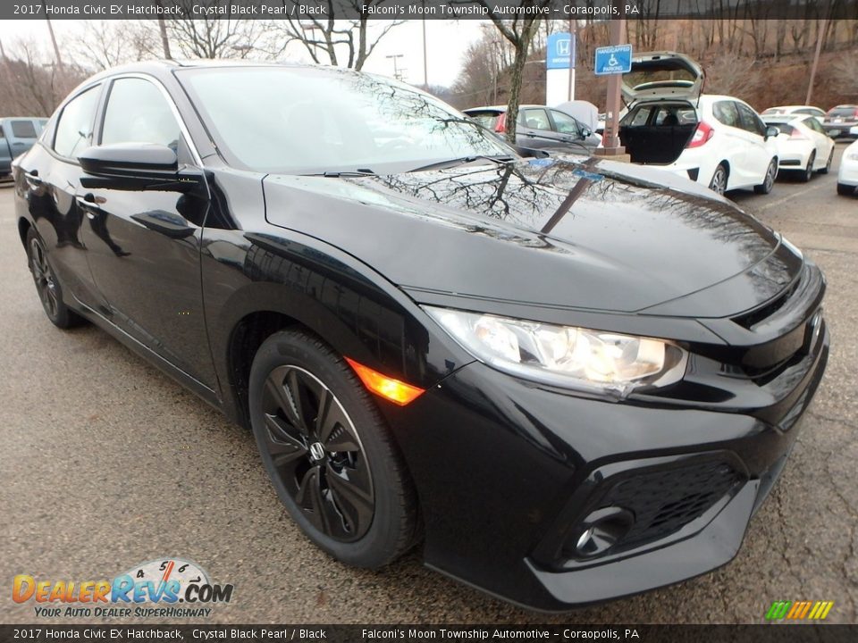 2017 Honda Civic EX Hatchback Crystal Black Pearl / Black Photo #4