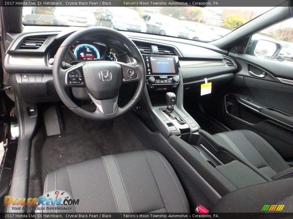 2017 Honda Civic EX Hatchback Crystal Black Pearl / Black Photo #7