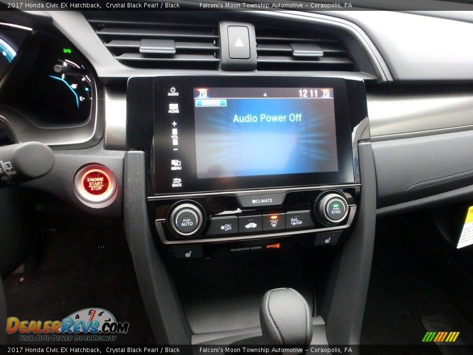 2017 Honda Civic EX Hatchback Crystal Black Pearl / Black Photo #9