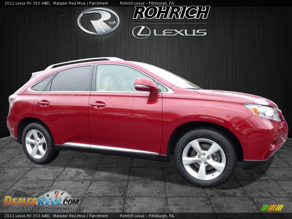 2011 Lexus RX 350 AWD Matador Red Mica / Parchment Photo #1