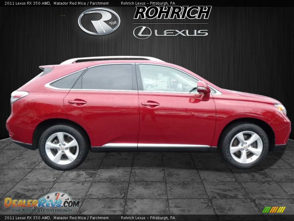 2011 Lexus RX 350 AWD Matador Red Mica / Parchment Photo #2