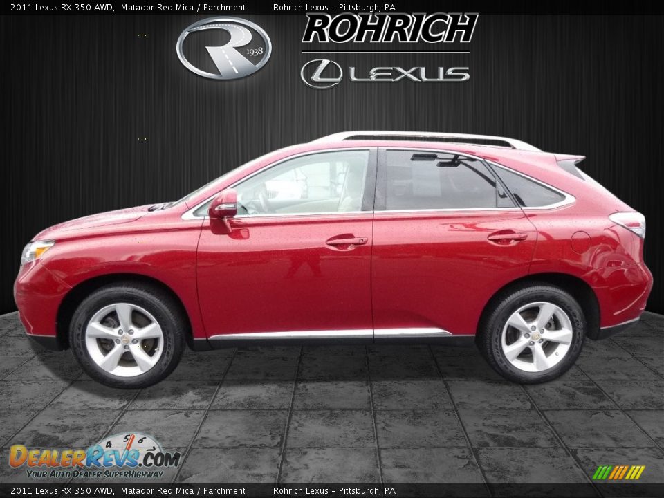 2011 Lexus RX 350 AWD Matador Red Mica / Parchment Photo #4