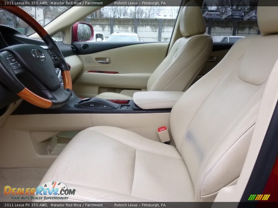 2011 Lexus RX 350 AWD Matador Red Mica / Parchment Photo #6