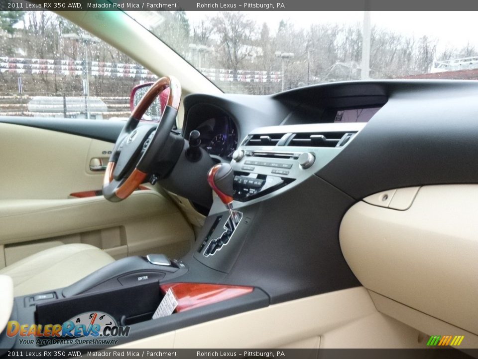 2011 Lexus RX 350 AWD Matador Red Mica / Parchment Photo #13