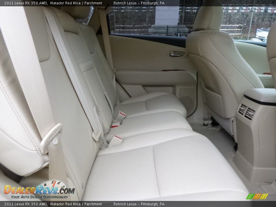 2011 Lexus RX 350 AWD Matador Red Mica / Parchment Photo #15