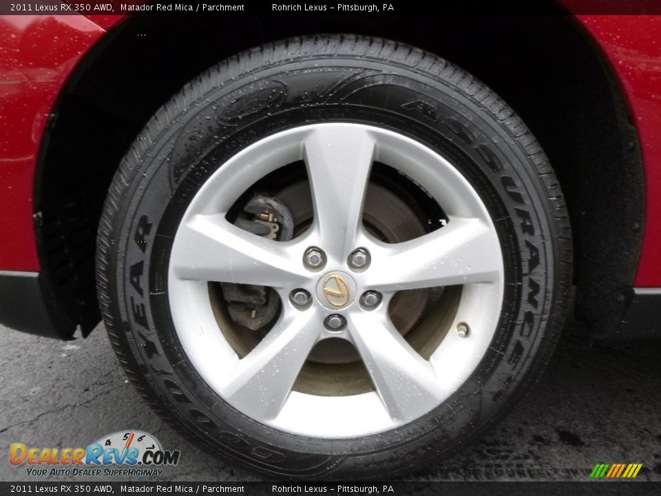 2011 Lexus RX 350 AWD Matador Red Mica / Parchment Photo #17