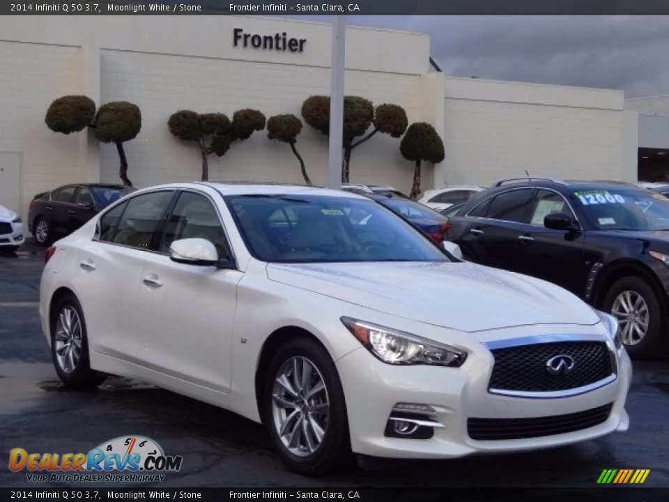 2014 Infiniti Q 50 3.7 Moonlight White / Stone Photo #3