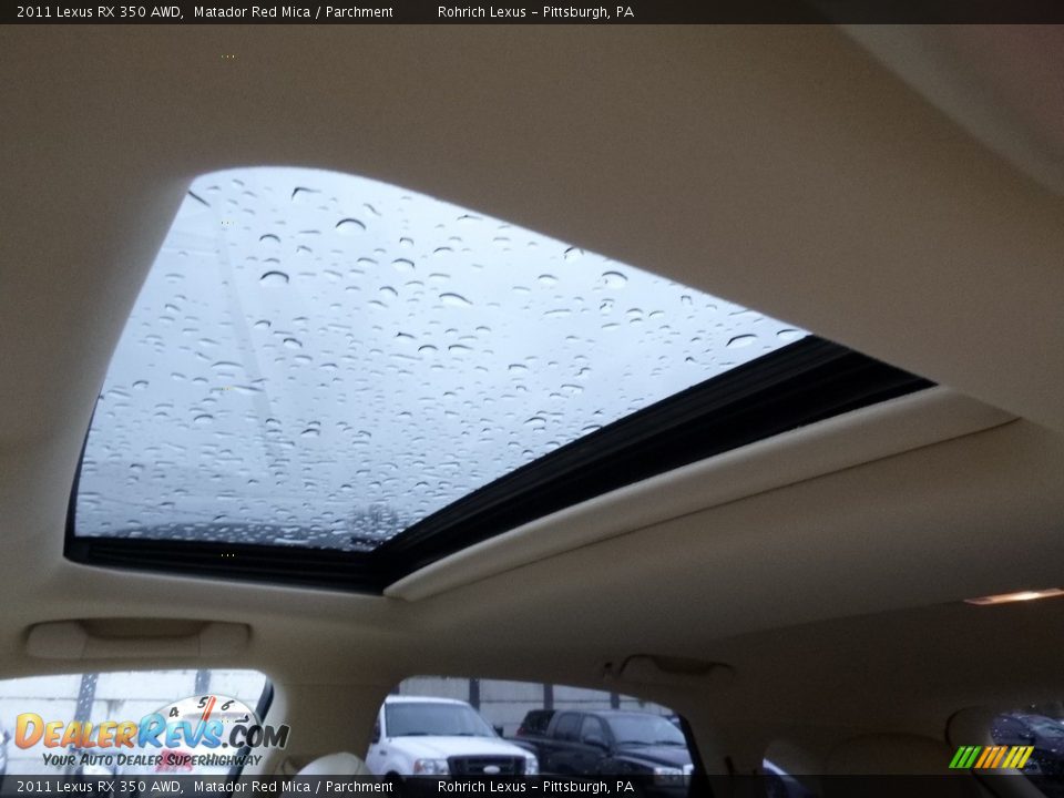 2011 Lexus RX 350 AWD Matador Red Mica / Parchment Photo #21