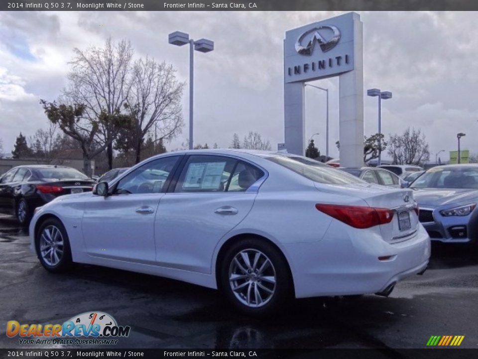 2014 Infiniti Q 50 3.7 Moonlight White / Stone Photo #7