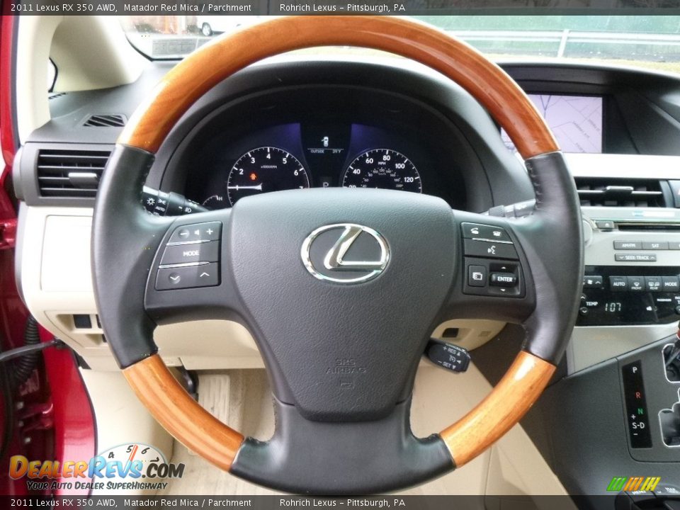 2011 Lexus RX 350 AWD Matador Red Mica / Parchment Photo #22