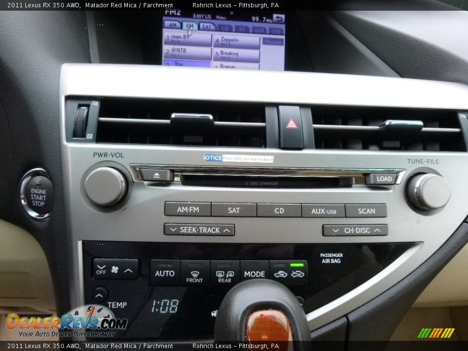 2011 Lexus RX 350 AWD Matador Red Mica / Parchment Photo #26