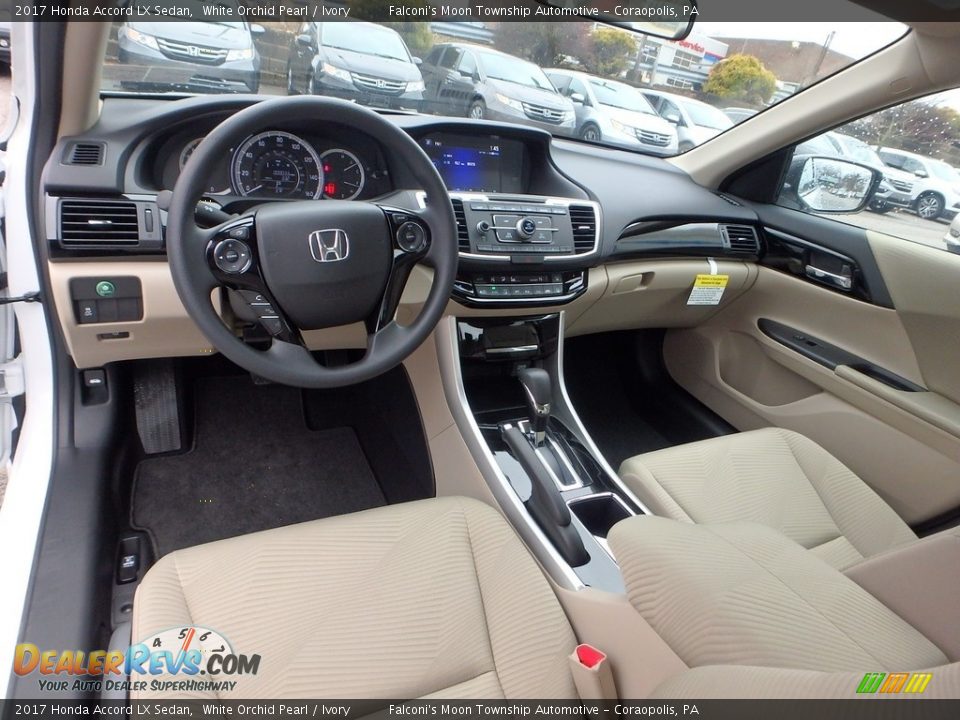 2017 Honda Accord LX Sedan White Orchid Pearl / Ivory Photo #7