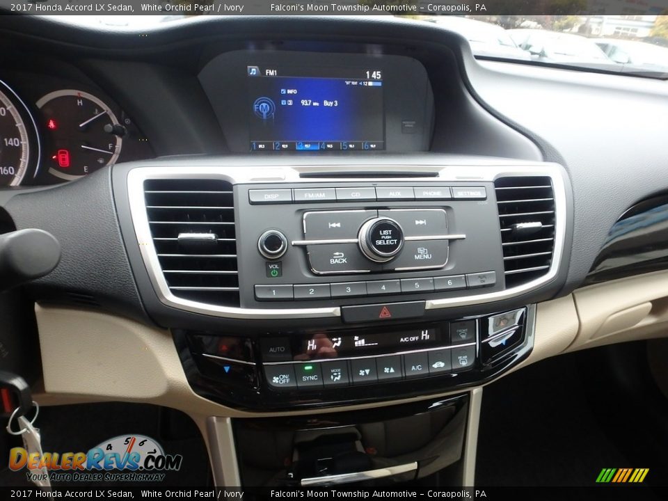 2017 Honda Accord LX Sedan White Orchid Pearl / Ivory Photo #9