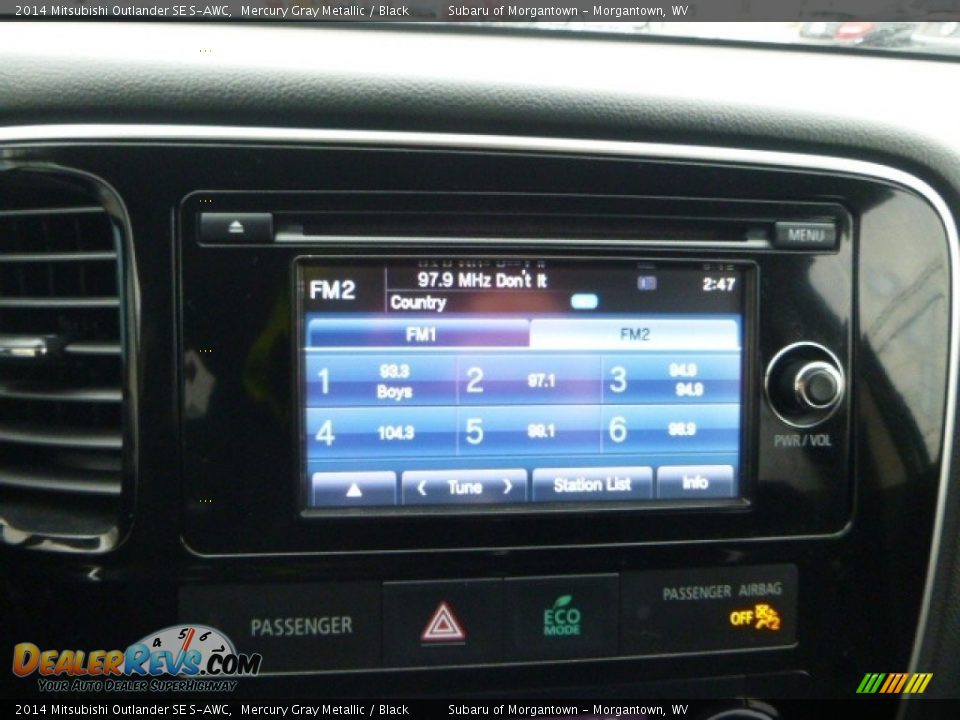 2014 Mitsubishi Outlander SE S-AWC Mercury Gray Metallic / Black Photo #18