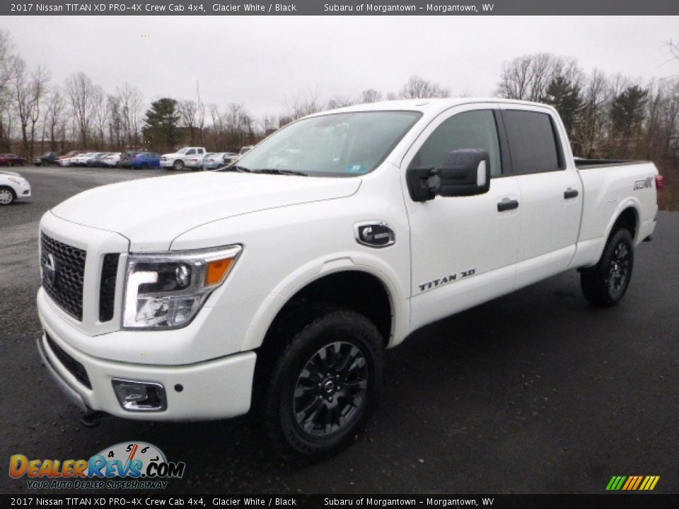 Front 3/4 View of 2017 Nissan TITAN XD PRO-4X Crew Cab 4x4 Photo #12