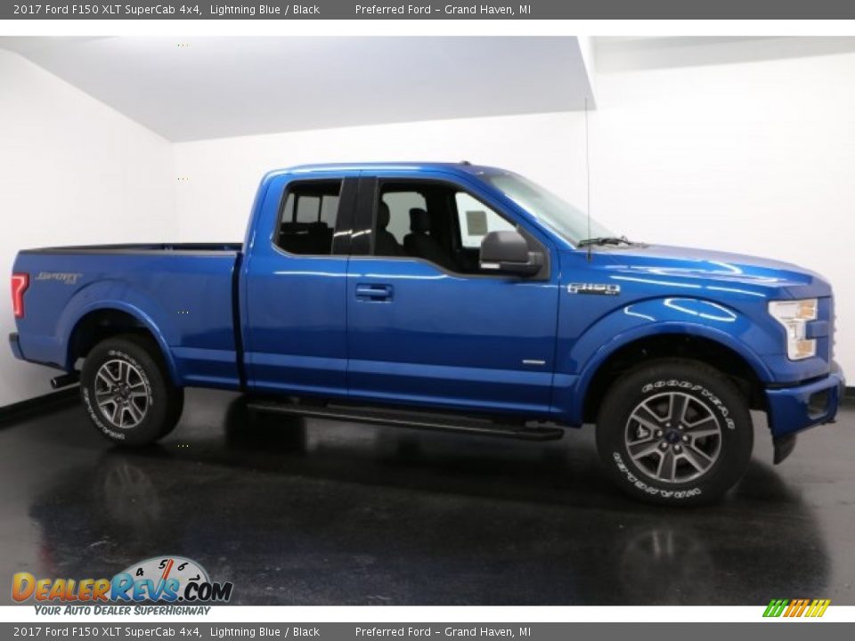 2017 Ford F150 XLT SuperCab 4x4 Lightning Blue / Black Photo #1