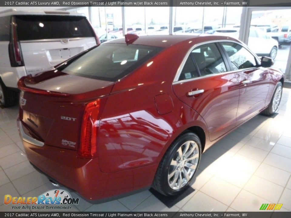 2017 Cadillac ATS Luxury AWD Red Obsession Tintcoat / Light Platinum w/Jet Black Accents Photo #6