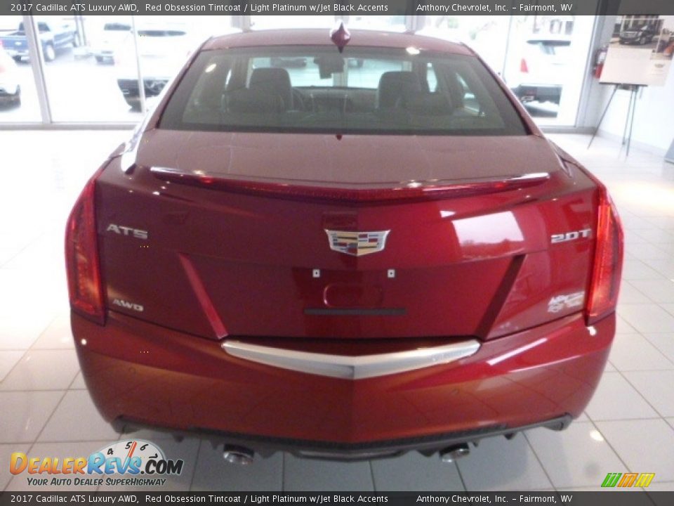 2017 Cadillac ATS Luxury AWD Red Obsession Tintcoat / Light Platinum w/Jet Black Accents Photo #7