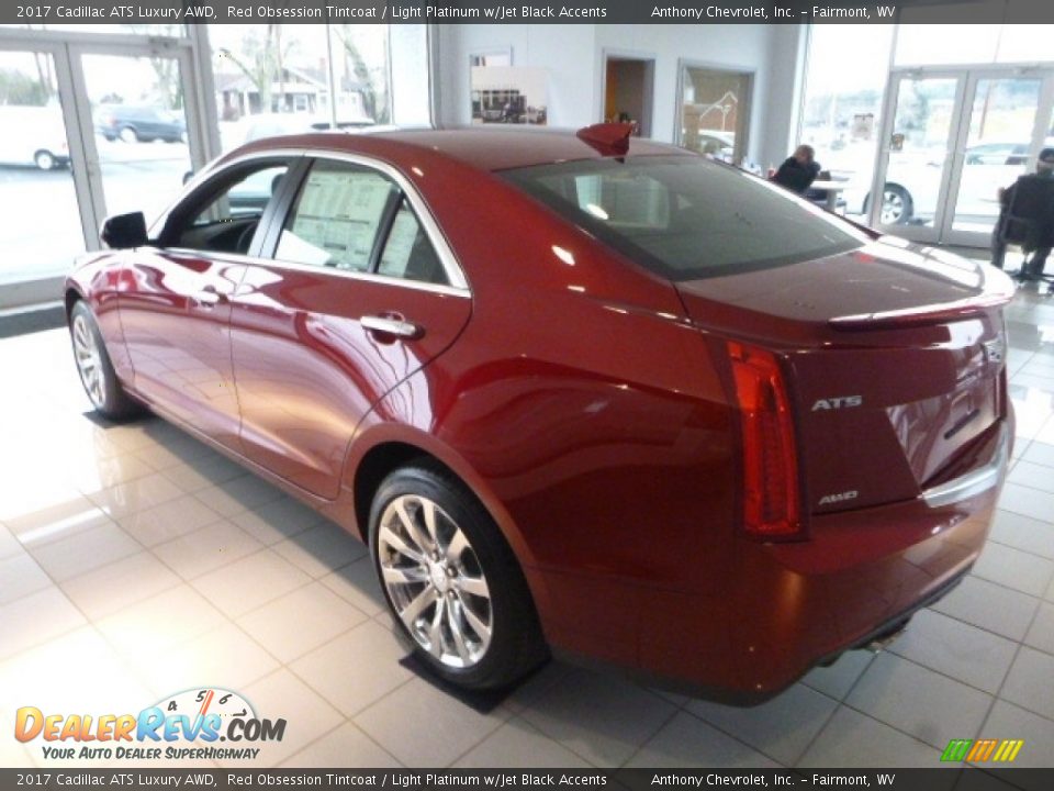 2017 Cadillac ATS Luxury AWD Red Obsession Tintcoat / Light Platinum w/Jet Black Accents Photo #8