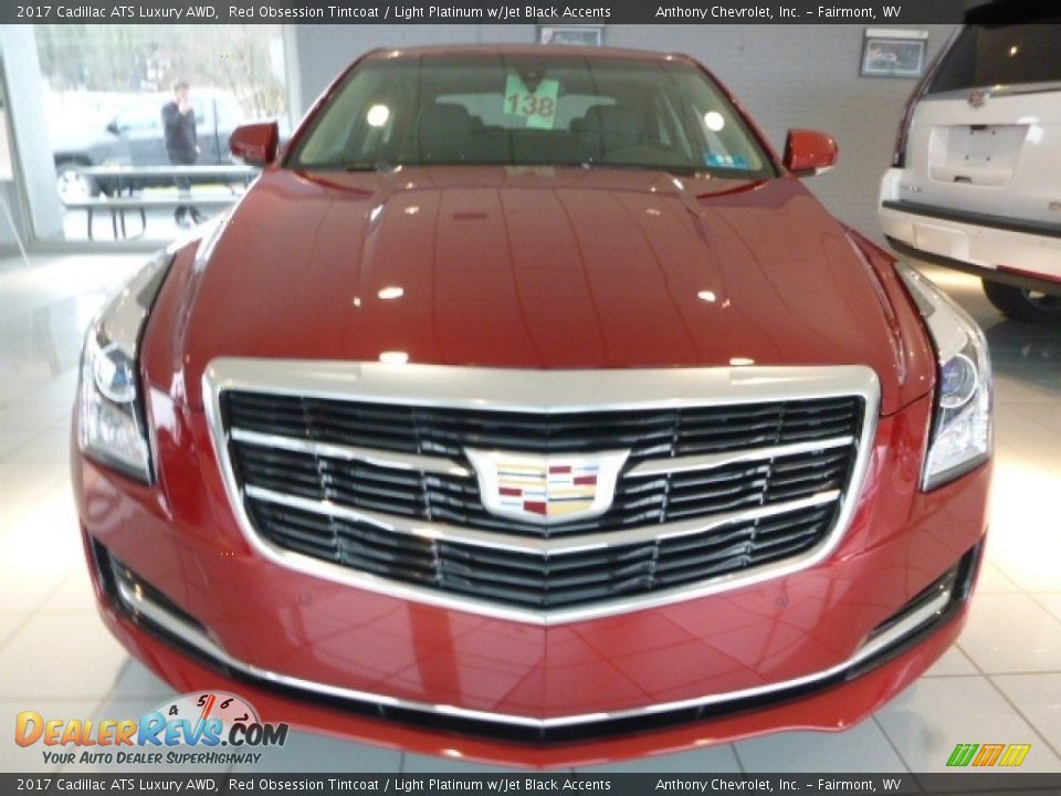 2017 Cadillac ATS Luxury AWD Red Obsession Tintcoat / Light Platinum w/Jet Black Accents Photo #10