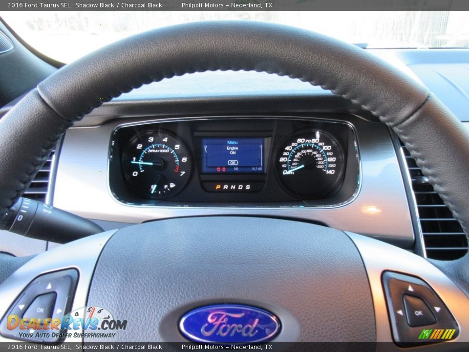 2016 Ford Taurus SEL Shadow Black / Charcoal Black Photo #29