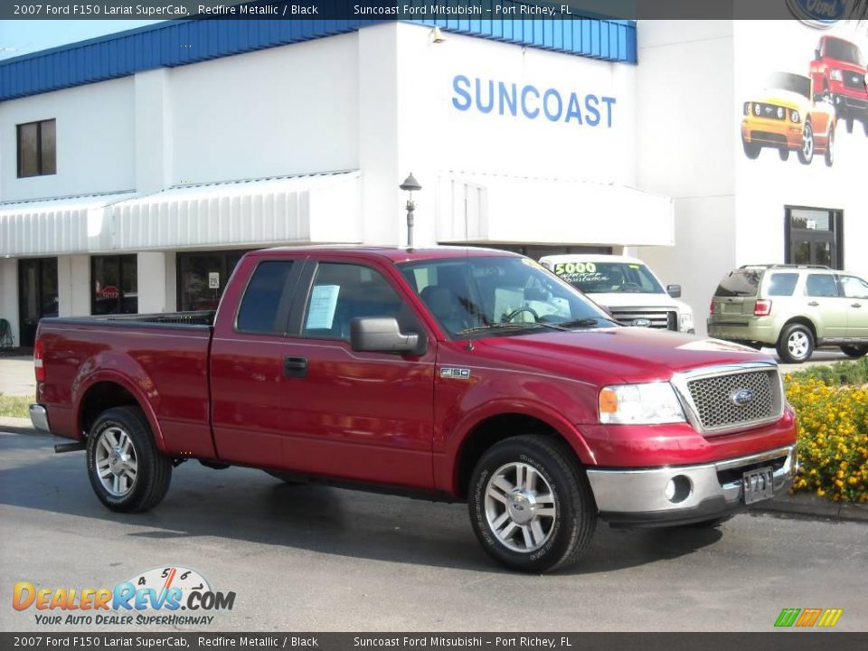 2007 Ford F150 Lariat SuperCab Redfire Metallic / Black Photo #1