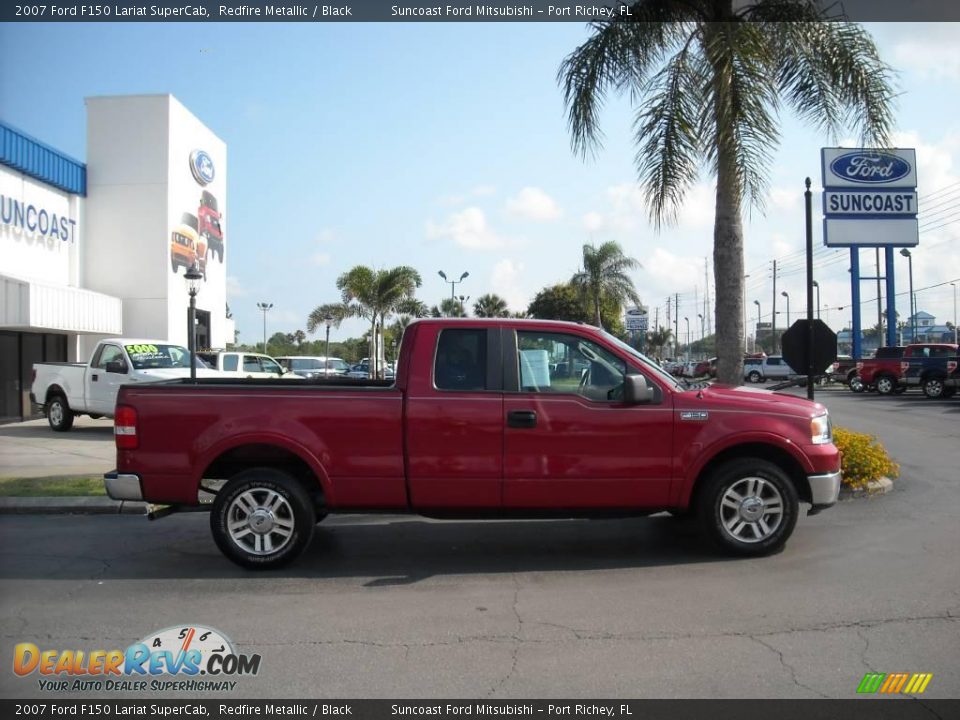 2007 Ford F150 Lariat SuperCab Redfire Metallic / Black Photo #2