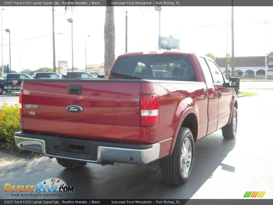 2007 Ford F150 Lariat SuperCab Redfire Metallic / Black Photo #3
