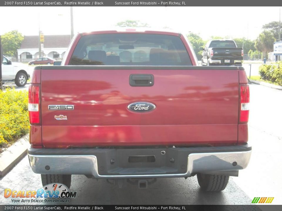 2007 Ford F150 Lariat SuperCab Redfire Metallic / Black Photo #4