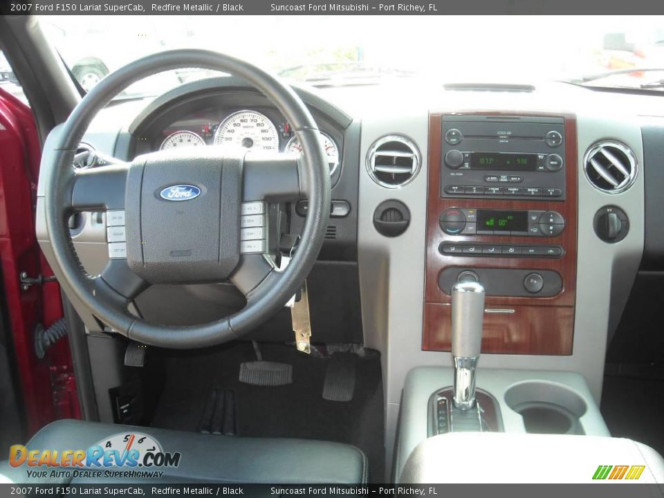 2007 Ford F150 Lariat SuperCab Redfire Metallic / Black Photo #7