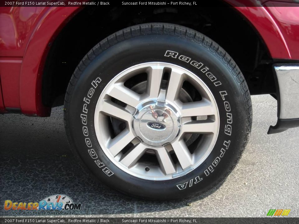 2007 Ford F150 Lariat SuperCab Redfire Metallic / Black Photo #9