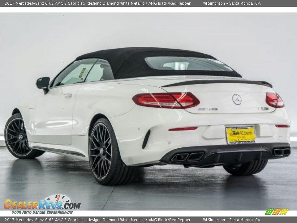 2017 Mercedes-Benz C 63 AMG S Cabriolet designo Diamond White Metallic / AMG Black/Red Pepper Photo #3