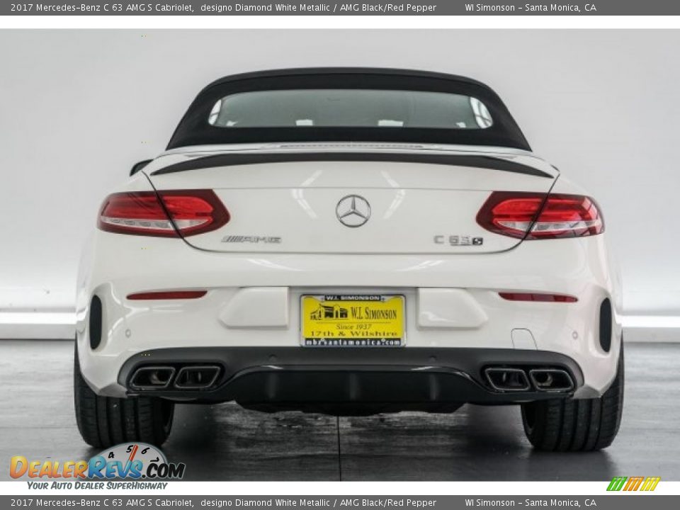 2017 Mercedes-Benz C 63 AMG S Cabriolet designo Diamond White Metallic / AMG Black/Red Pepper Photo #4