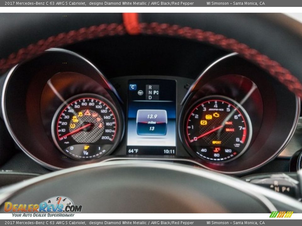 2017 Mercedes-Benz C 63 AMG S Cabriolet Gauges Photo #7