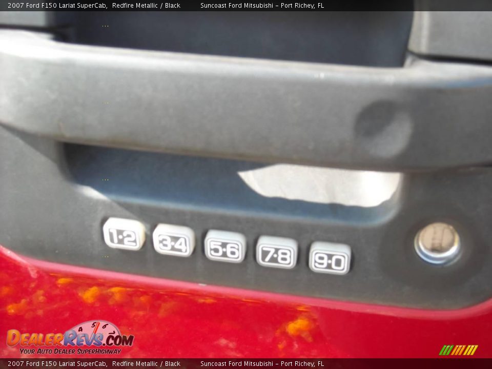 2007 Ford F150 Lariat SuperCab Redfire Metallic / Black Photo #14