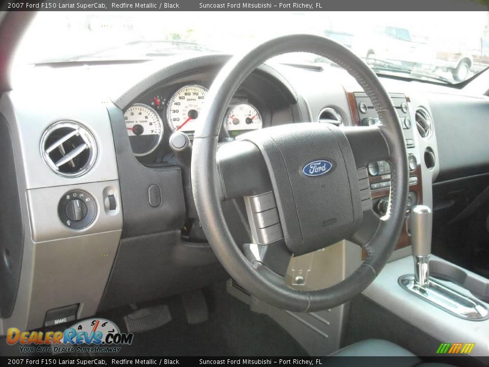 2007 Ford F150 Lariat SuperCab Redfire Metallic / Black Photo #17