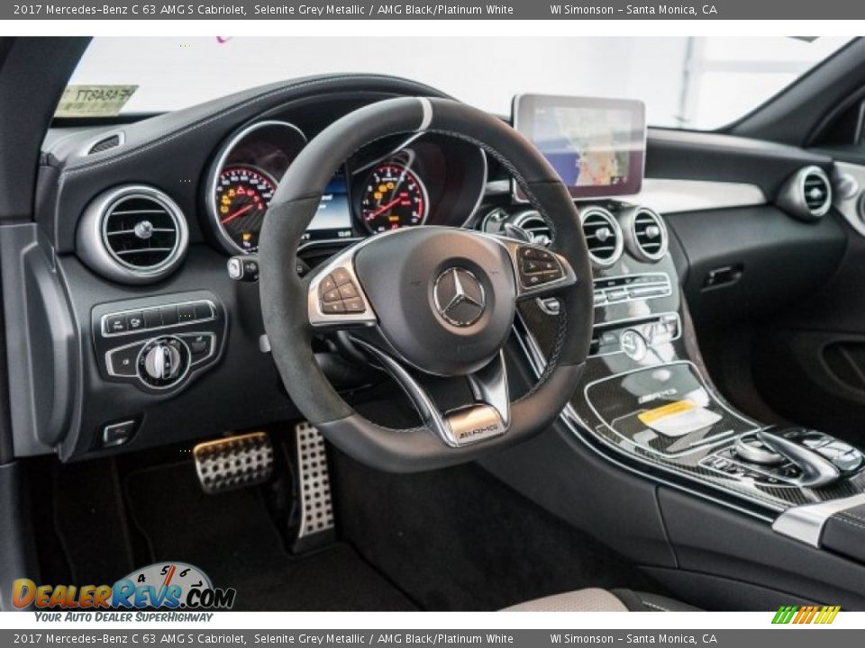 2017 Mercedes-Benz C 63 AMG S Cabriolet Selenite Grey Metallic / AMG Black/Platinum White Photo #5