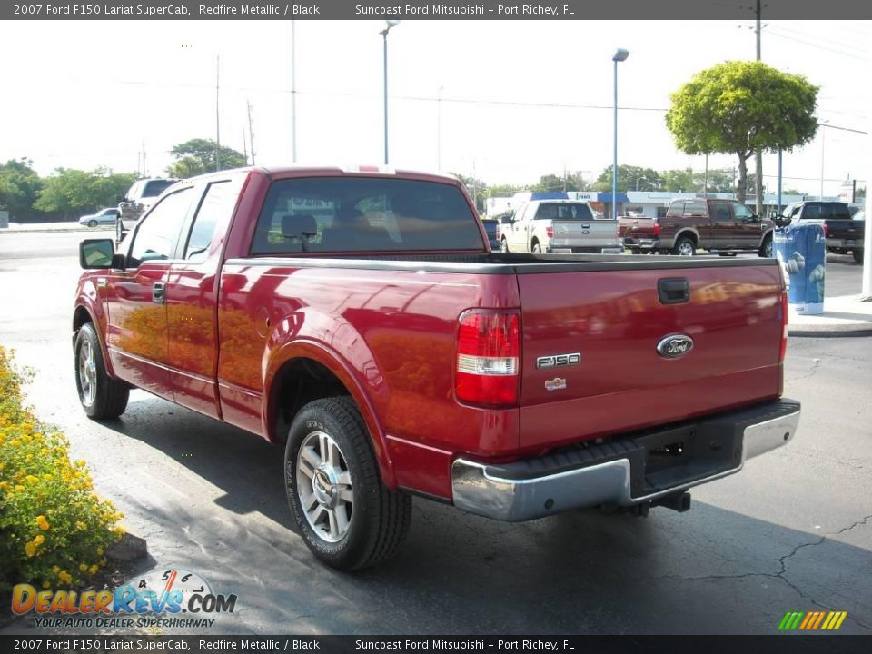 2007 Ford F150 Lariat SuperCab Redfire Metallic / Black Photo #18
