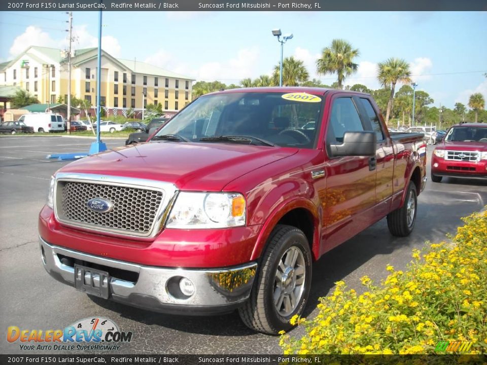 2007 Ford F150 Lariat SuperCab Redfire Metallic / Black Photo #19