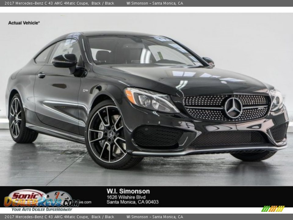 2017 Mercedes-Benz C 43 AMG 4Matic Coupe Black / Black Photo #1