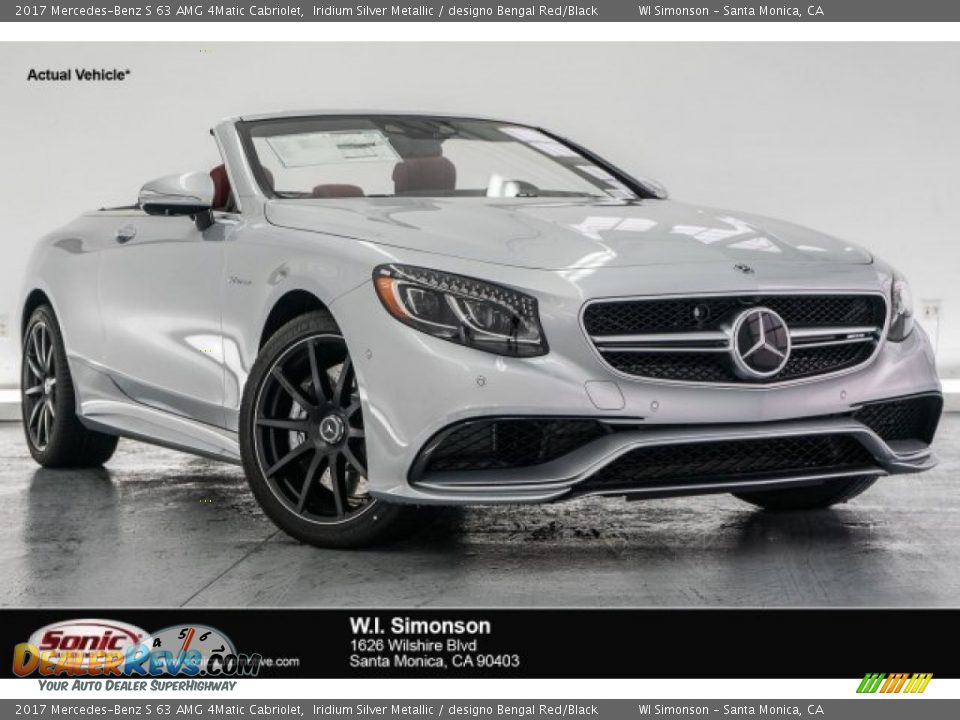 2017 Mercedes-Benz S 63 AMG 4Matic Cabriolet Iridium Silver Metallic / designo Bengal Red/Black Photo #1