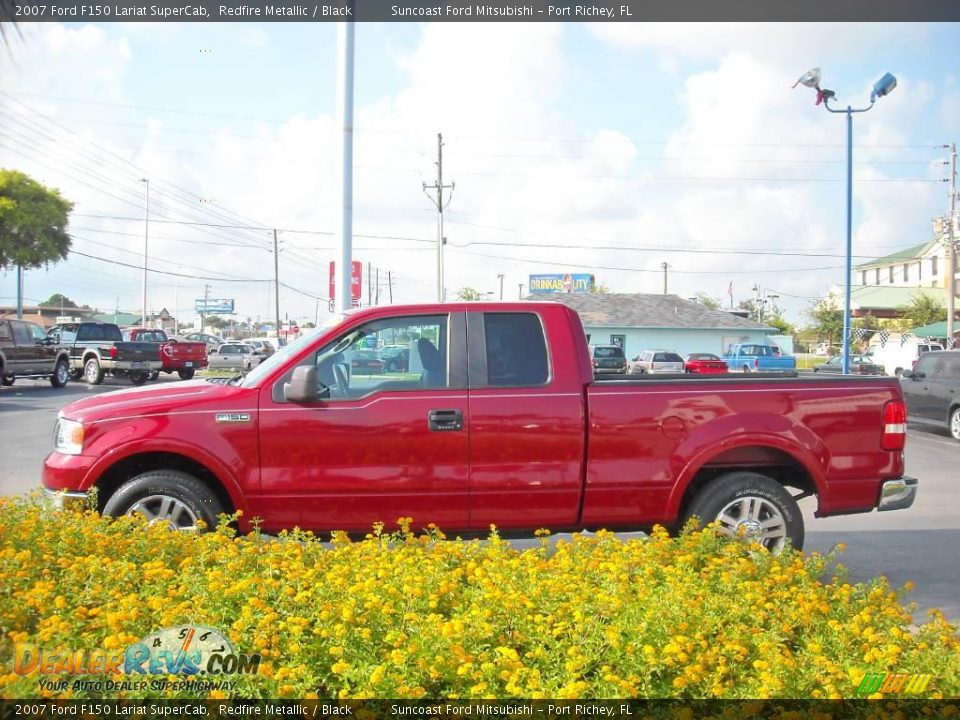 2007 Ford F150 Lariat SuperCab Redfire Metallic / Black Photo #23