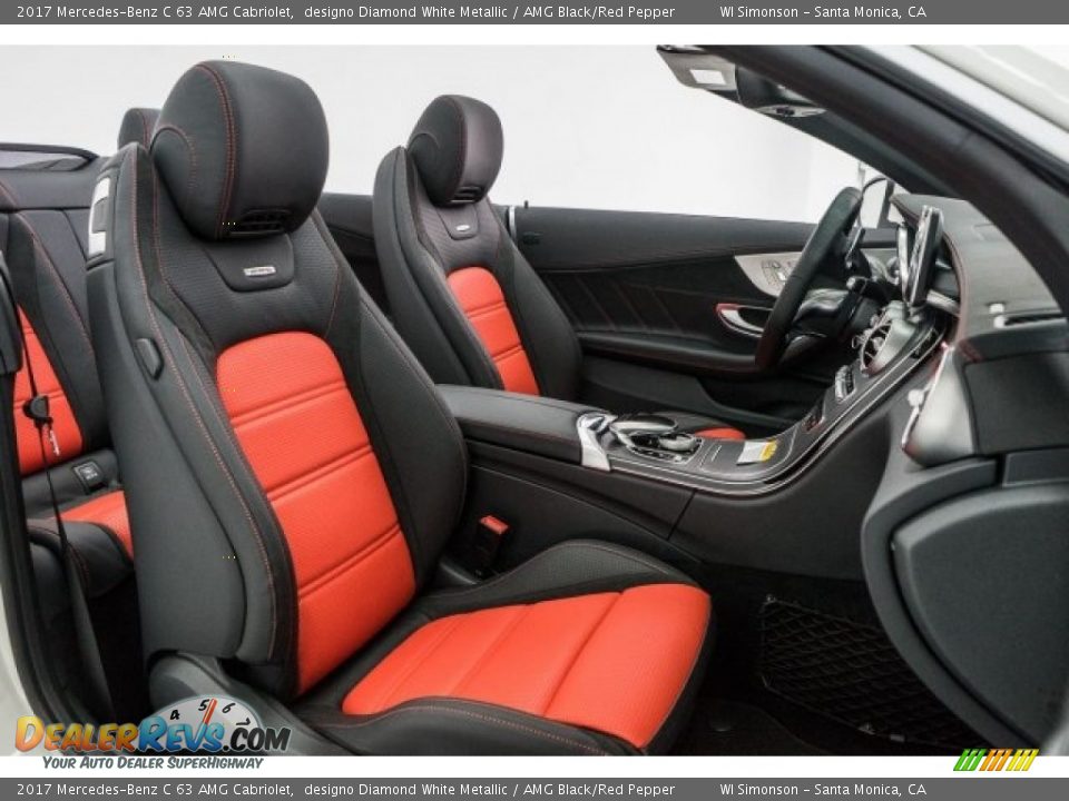 AMG Black/Red Pepper Interior - 2017 Mercedes-Benz C 63 AMG Cabriolet Photo #2